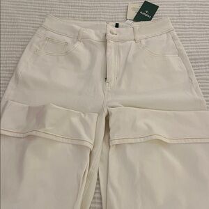 HALARA Women's Cream flex denim